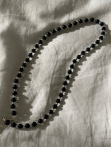 [925silver] Silver&onyx necklace