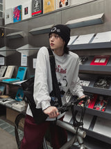 ブルースプリント長袖Tシャツ