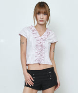 st frill shirt (pink)
