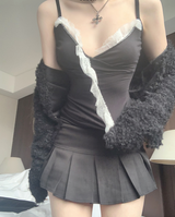 Taronz Long Lace Top (Black)