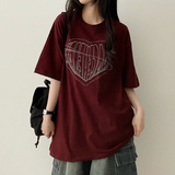 Face Heart Boxy Fit Short Sleeve T-shirt