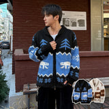 Winter wool knit zip-up