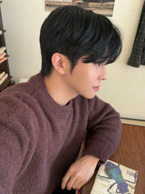 アンゴラヘアリークロップドニット
