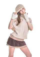 TOFFEE KNIT MINI SKIRTS [BRWON]