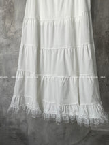 cancan lace maxi long skirt