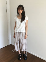シャーリングハーレムパンツ
