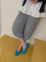 Yomyo Three Quarter Shirring Jogger Banding Pants