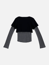 ドレープドレイヤードTシャツ (2c)