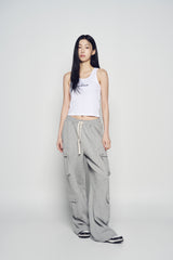 25SS ラウンディングシンボルロゴウィメンズスリーブレス ホワイト