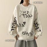 Pen Lettering Printing Round Knit