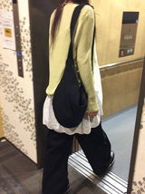 Hyujin Button See-Through Knit Cardigan
