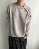 Bis Diagonal Button Knit
