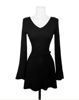 milktea bell flare knit ops