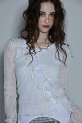 PLEATS CARDIGAN