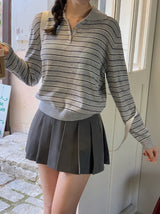 [SHOPPERMADE]クラシックプリーツミニスカート(2color)