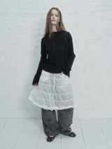 RIVET BUTTON HOODIE TOP