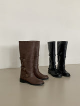 ライダーバックルロングブーツ (BROWN, BLACK 2COLORS!)