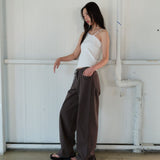 ゴーイングコットンワイドパンツ brown