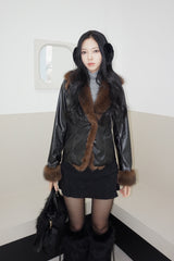 Chic Mood Brown Fur Cardigan