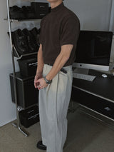ASCLO Two Tuck Wide Cotton Pants (3color)