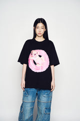 25SS BABY FACE TUBE GIRL SLEEVE T-SHIRT BLACK
