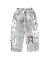 BBD Anxiety Disorder Dirty Cargo Pants (White)