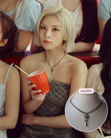 [NMIXX Bae Necklace] メルティングハートサージカルチェーンネックレス