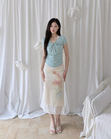 Luna Summer Twisted Shirring Top