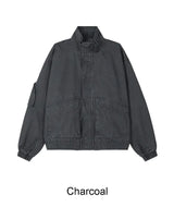 Denz Washed High-Neck Field Jacket