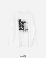 シャドープリント長袖Tシャツ