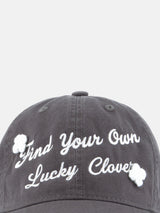 Lucky Clover Cap-Charcoal