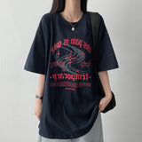キープゴーヴィンテージプリントボクシーフィットショートスリーブTシャツ