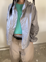 glossy wind jumper (silver)