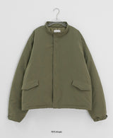 [unisex] コートレウーレンハーフボンバーパディングジャンパー