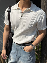Dao placket collar knitwear
