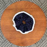 scrunchie corduroy dot_navy