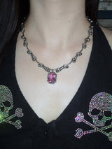 mystic wave jewels necklace [pink]