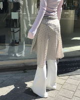 薄手フラワースクエアスリーブレストップス