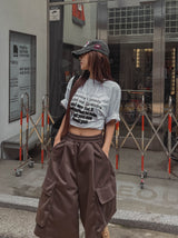 トフィワイドカーゴバミューダパンツ