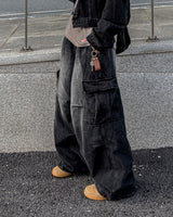 Flip Wide Denim Cargo Pants