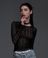 [NF] POIN LACE LAYERED TEE (BLACK)_F24QB283