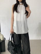 Romits Sleeveless Blouse Tie Set
