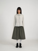 SNAP HOODIE SHIRT (SAND GREY)