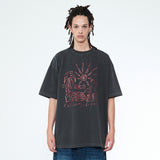 Cast Dreams No Worries Pigment Half Sleeve T Charcoal