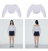 Off-the-shoulder sweatshirt