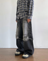オルトレイヤードデニムパンツ