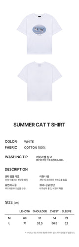 SUMMER CAT T SHIRT