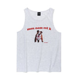 K プリントスリーブレスTシャツ / K PRINTING SLEEVLESS T-WHITE MELANGE