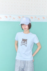 KIRI SKULL PATCH T-SHIRT (BLUE)