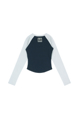 C RAGLAN LONG SLEEVE T-SHIRT_NAVY
